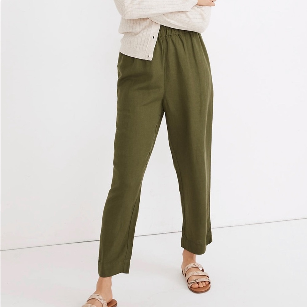 Madewell Petite Tapered Huston Pull-On Crop Pants